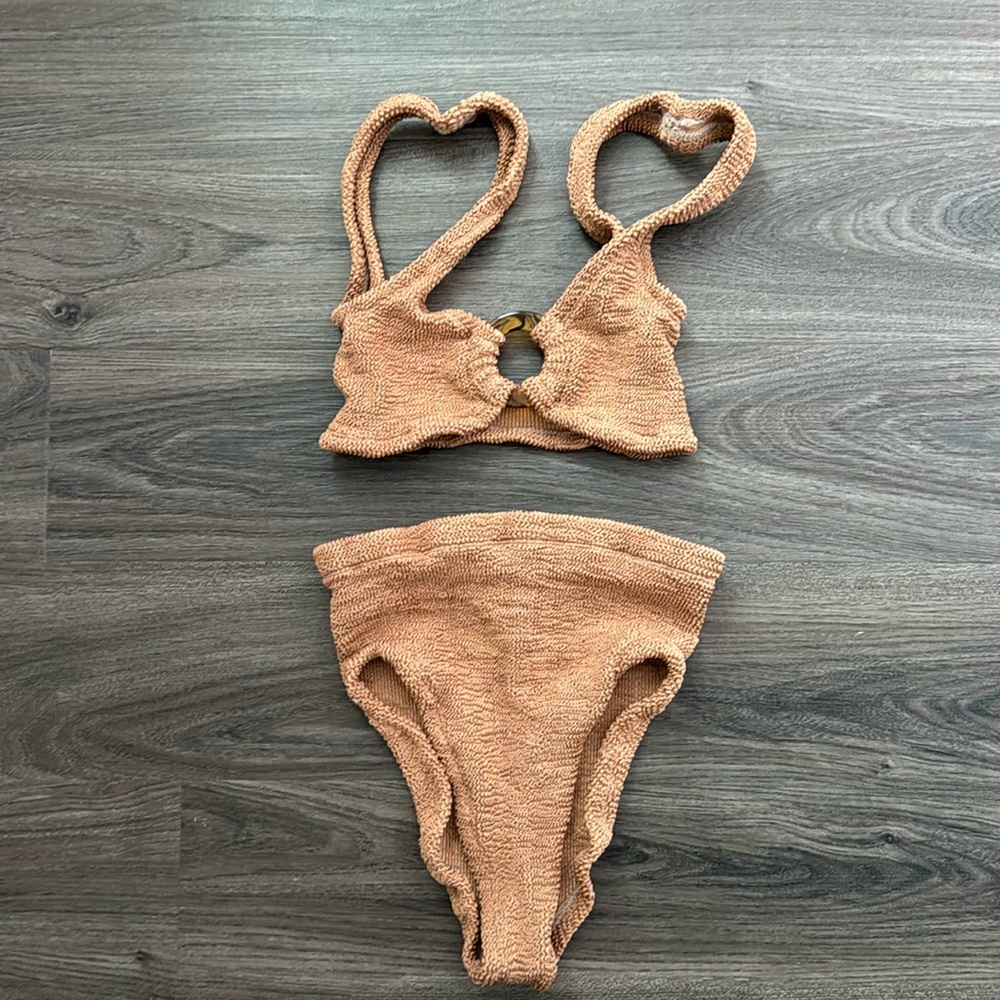 NEW Hunza G “Nadine” cocoa suit